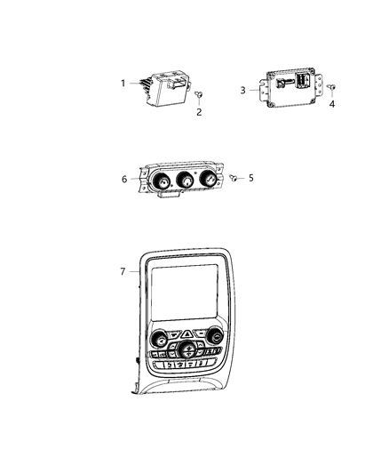 2009 Dodge Challenger Module A/C And Heater Diagram for 68321559AD