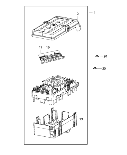 Power Distribution Center Diagram for 68370551AC
