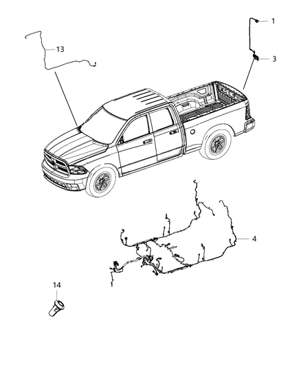 Wiring Body Diagram for 68208069AC
