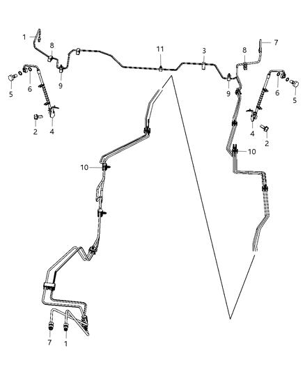Hose Brake Rear Diagram for 4779774AC