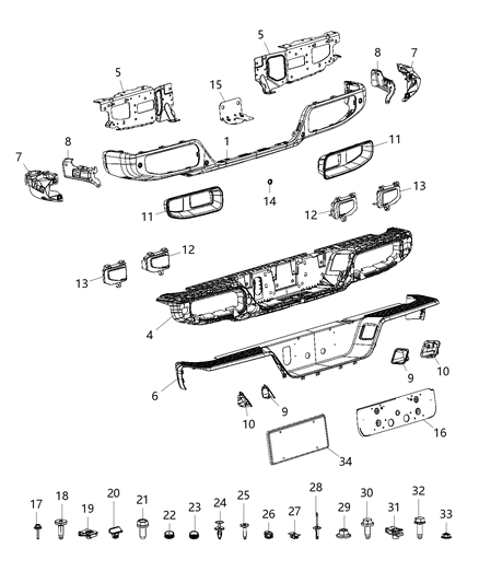 Bolt And Coned Washer Hexagon Head M10X1.50X25.00 Diagram for 6508224AA