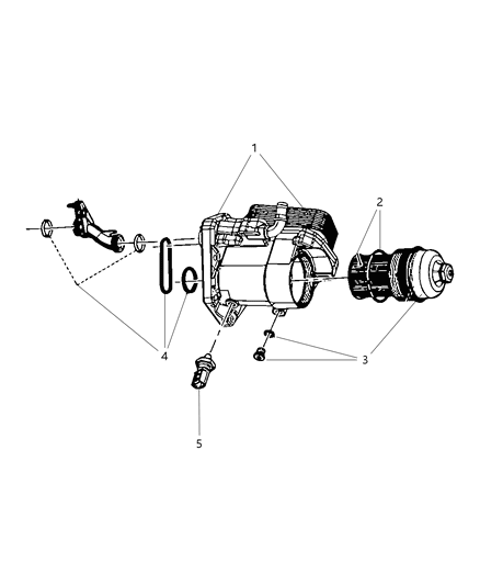 2016 Dodge Charger Cap Oil Filter Housing Diagram for 68035487AA