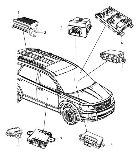 1989 Dodge Ram 50 Module Body Controller Diagram for 68366474AB