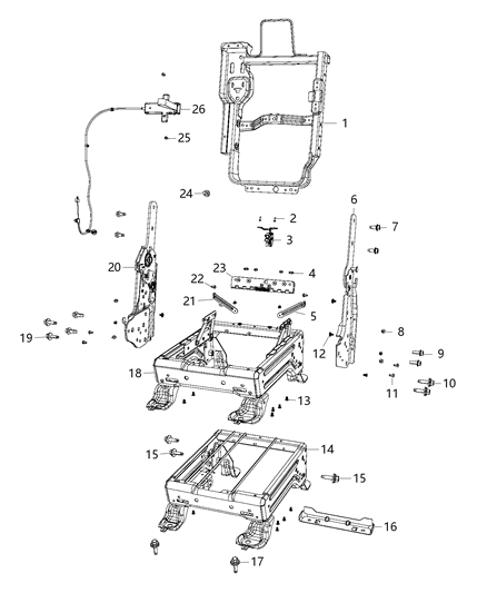Bracket Seat Diagram for 68350171AC