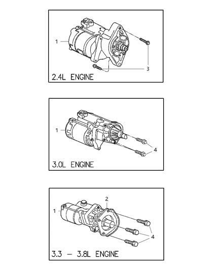 Starter, 3.0 Engine Diagram for R4686111