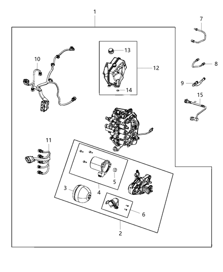 2000 Chrysler Sebring Washer Sealing Diagram for 68190588AA
