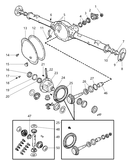 Shaft Axle Rear Diagram for 52111372AC