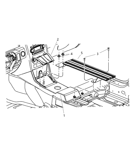2016 Chrysler Town & Country Insert Console Diagram for 5175385AB