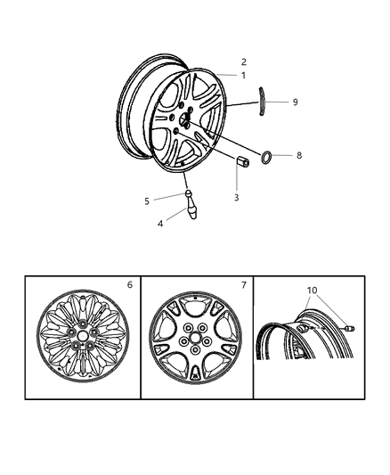 2021 Dodge Charger Wheel Aluminum Diagram for WV25PAKAA