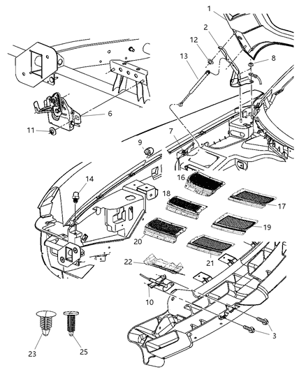 Screw Tapping Round Head M5.0X2.24X20.00 Diagram for 6104635AB