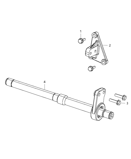 2001 Chrysler Town & Country Bracket Drive Shaft Center Bearing Diagram for 68078177AA