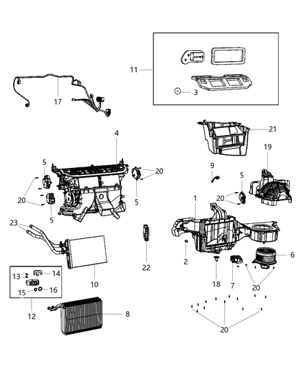Module A/C And Heater Diagram for 55111919AO