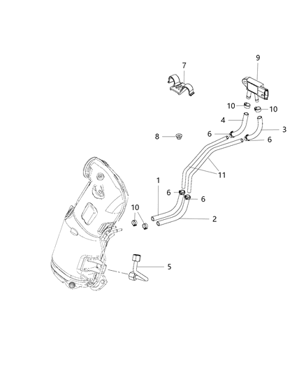 Hose Differential Pressure Diagram for 68207957AA