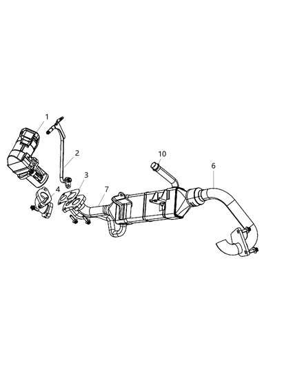 Cooler EGR Diagram for 5175808AA