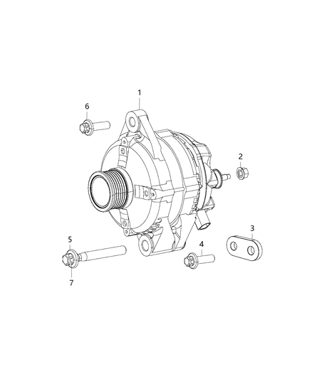 2001 Chrysler PT Cruiser Bolt Torx Flange Head M12X1.75X105.00 Diagram for 6512689AA