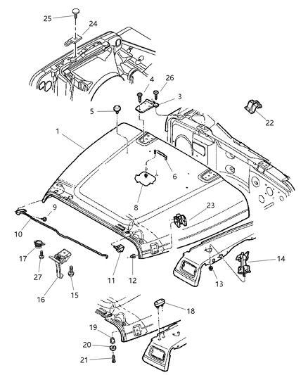 Rod Hood Propeller Diagram for 55176635AD