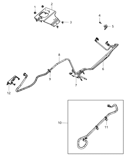 1988 Jeep J10 Tube Fuel Supply Diagram for 68141849AB