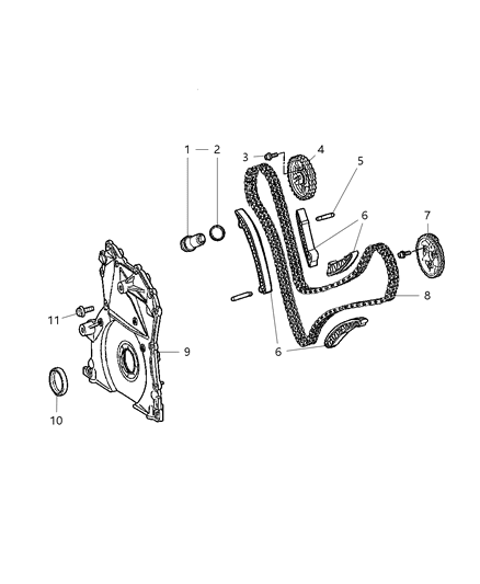 Cover Timing Case Diagram for 5175337AA