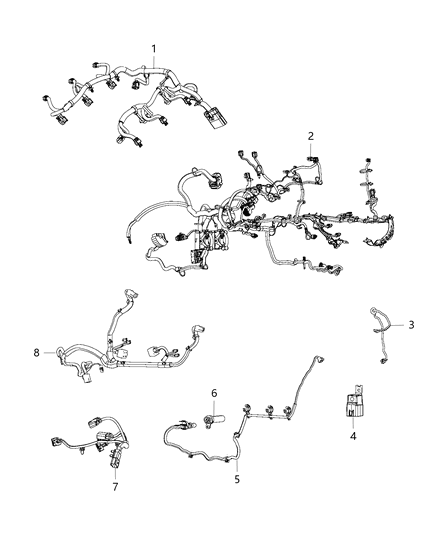 1989 Dodge Ramcharger Wiring Jumper Fuel Vapor Sensor Diagram for 68311493AA