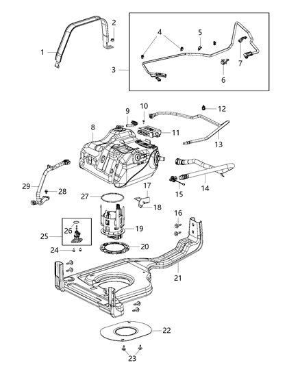 1996 Dodge Stratus Harness Urea Tank Diagram for 68330357AA