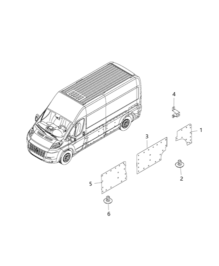 Panel Cargo Compartment Lower Diagram for 5PK22LAHAA