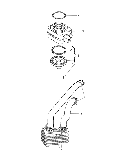 2009 Jeep Compass Clamp Hose Diagram for 68001289AA