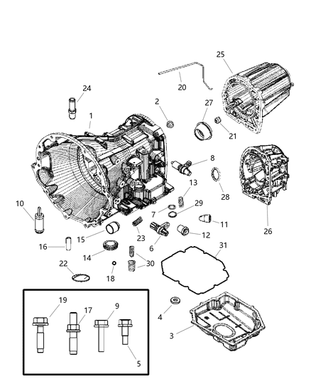 Case Transmission Diagram for 5101881AA