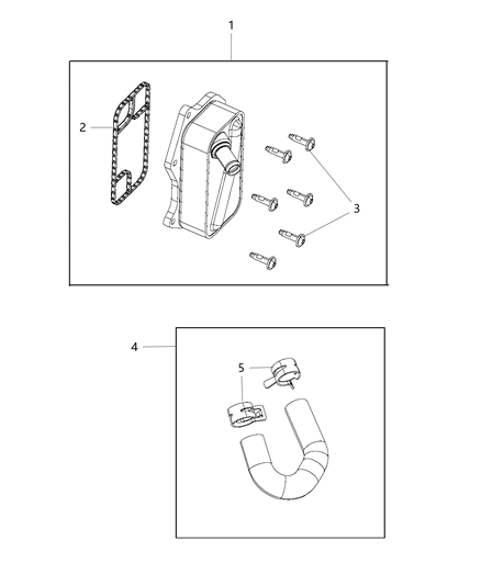 Cooler Engine Oil Diagram for 4893770AC