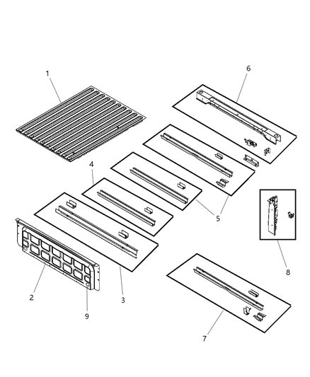 Crossmember Rear Box Diagram for 55276912AE