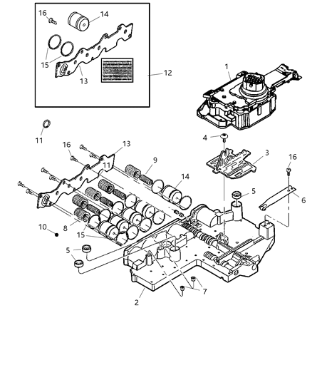 Solenoid Transmission Diagram for 52119435AA