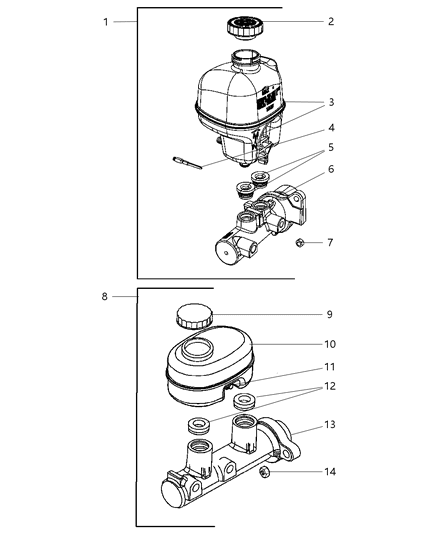 Grommet, Reservoir To Master Cylinder. Diagram for 4723389