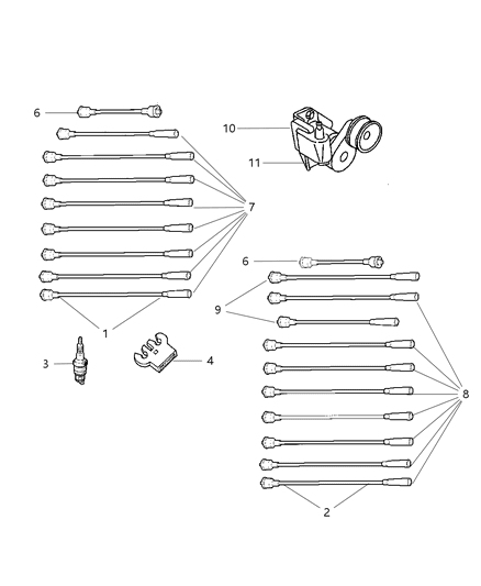Cable Ignition Diagram for 5093695AA