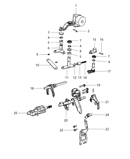 Lever Assembly Internal Selector Diagram for 5166456AB