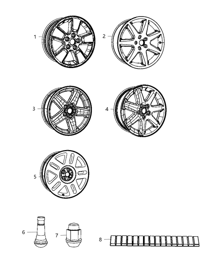 Wheel Aluminum Diagram for 1TB80AAAAA