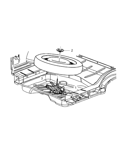 1992 Dodge B150 Wrench Wheel Lug Nut Diagram for 68055402AA