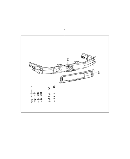2018 Jeep Wrangler Receiver Kit Trailer Tow Diagram for 82212180AC