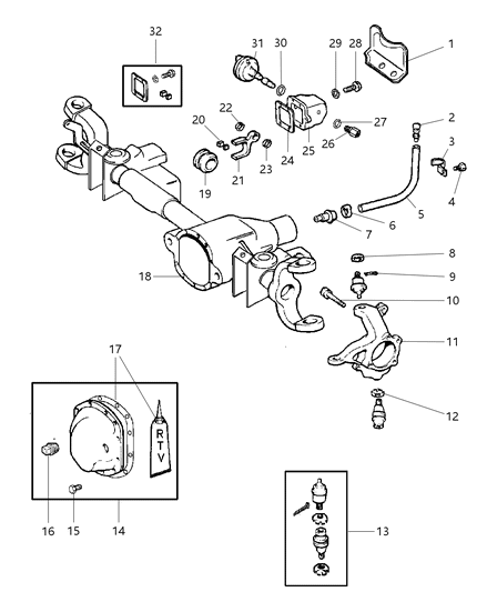 1984 Chrysler Fifth Avenue Bolt Hub Diagram for 5015125AA