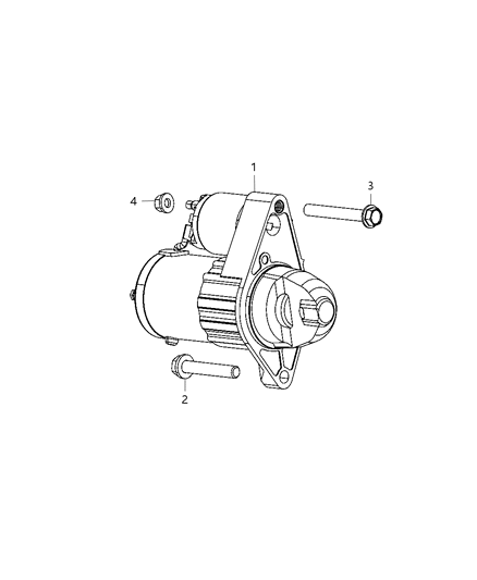 2003 Chrysler Sebring Starter Engine Diagram for R6029681AA