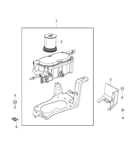 Filter Fuel/Water Separator Diagram for 68084905AF