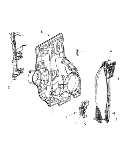 2019 Chrysler Pacifica Screw Hexagon Head M6X1X20 Liftplate Screw Diagram for 6512654AA