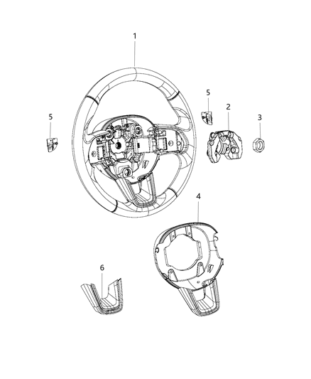 Bezel Steering Wheel 6 O Clock Diagram for 6RD35XSAAA