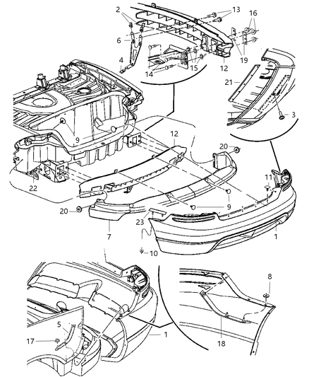 1987 Jeep Wagoneer Fascia Rear Primed Diagram for 1CR60TZZAD