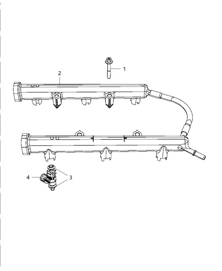 2011 Dodge Durango Injector Fuel Diagram for 5184085AC