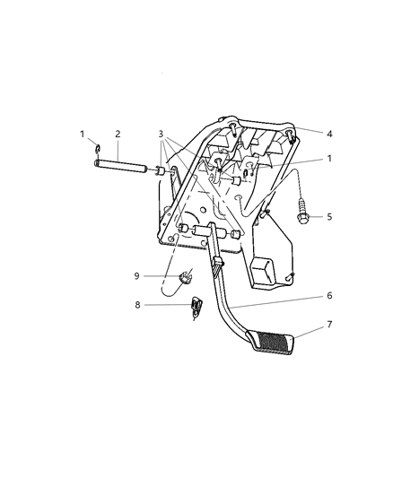 2006 Dodge Durango Pad Pedal Diagram for 5102023AA