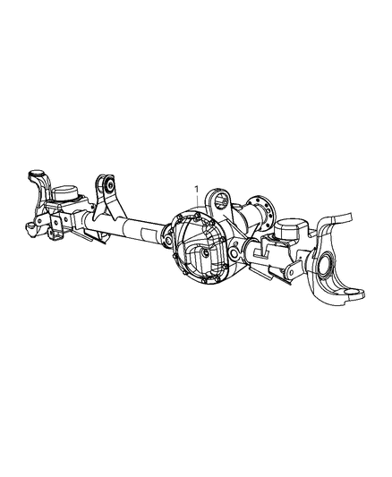 1984 Jeep J20 Axle Service Front Diagram for 68017191AC
