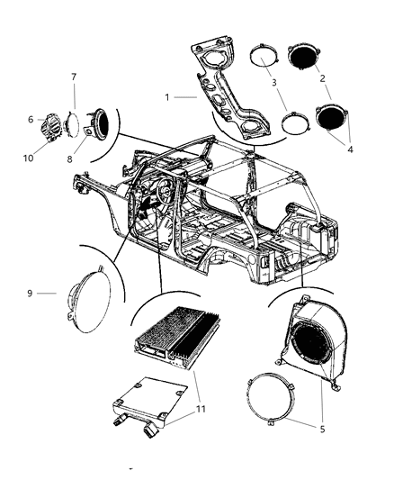 Grille Speaker Diagram for 1GE94XDVAA