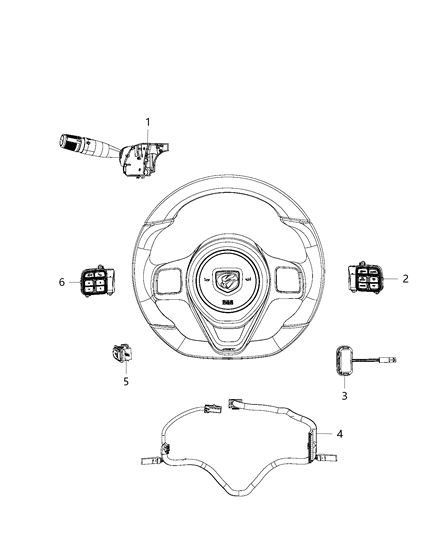 Wiring Steering Wheel Diagram for 68206382AA