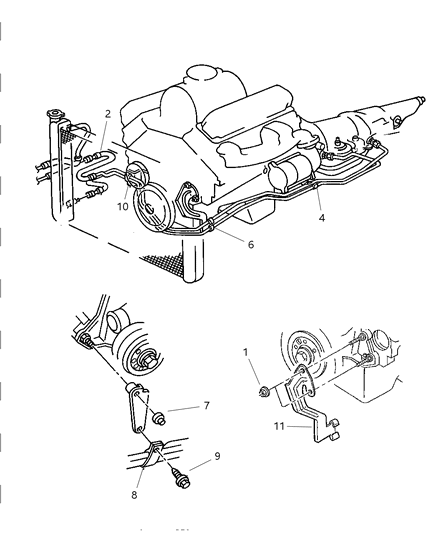 1984 Chrysler Fifth Avenue Tube And Hose Oil Cooler Diagram for 52028670AH