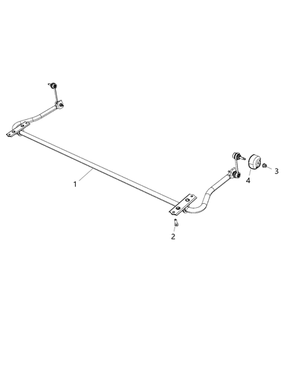 2014 Ram ProMaster 3500 Stabilizer Bar Rear Suspension Diagram for 68168052AA