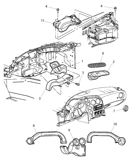 2022 Jeep Wagoneer Grille Defroster Diagram for 1WQ64DX9AA